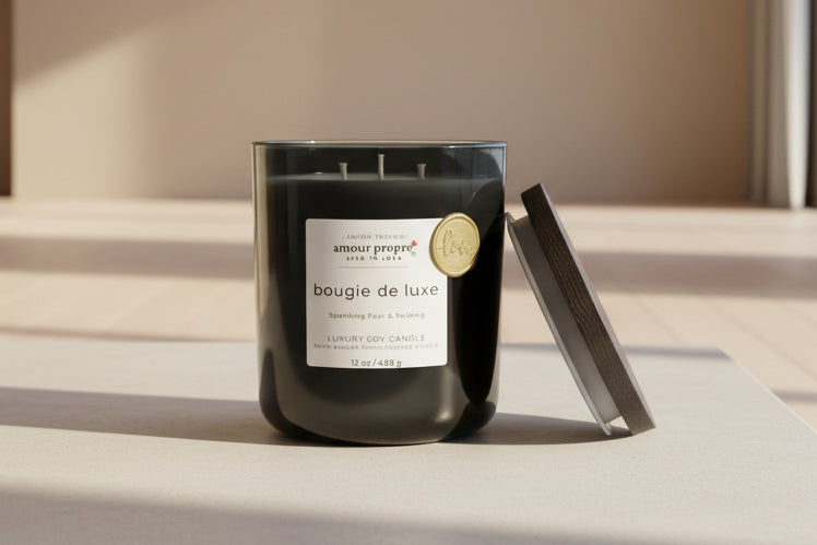 bougie de luxe handpoured Luxury Soy Candle - 12oz