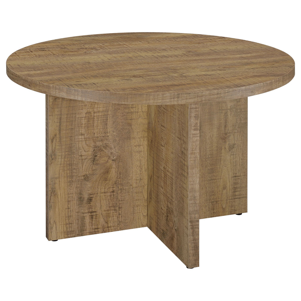 Larrabee - Round Dining Table - Mango Color