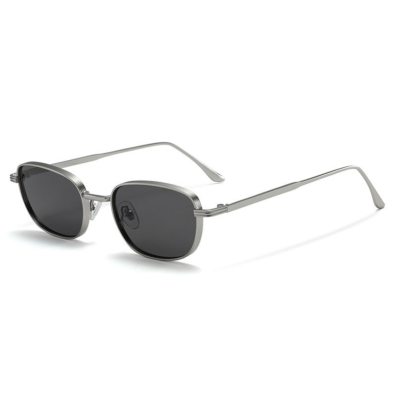 Metal Small Square Box Retro UV Protection Sun Glasses