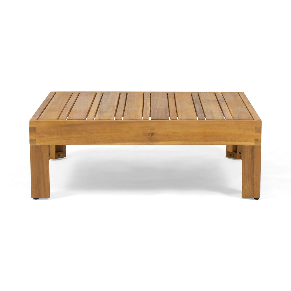 OANA Outdoor Wooden Sectional Set with Cushions, Beige