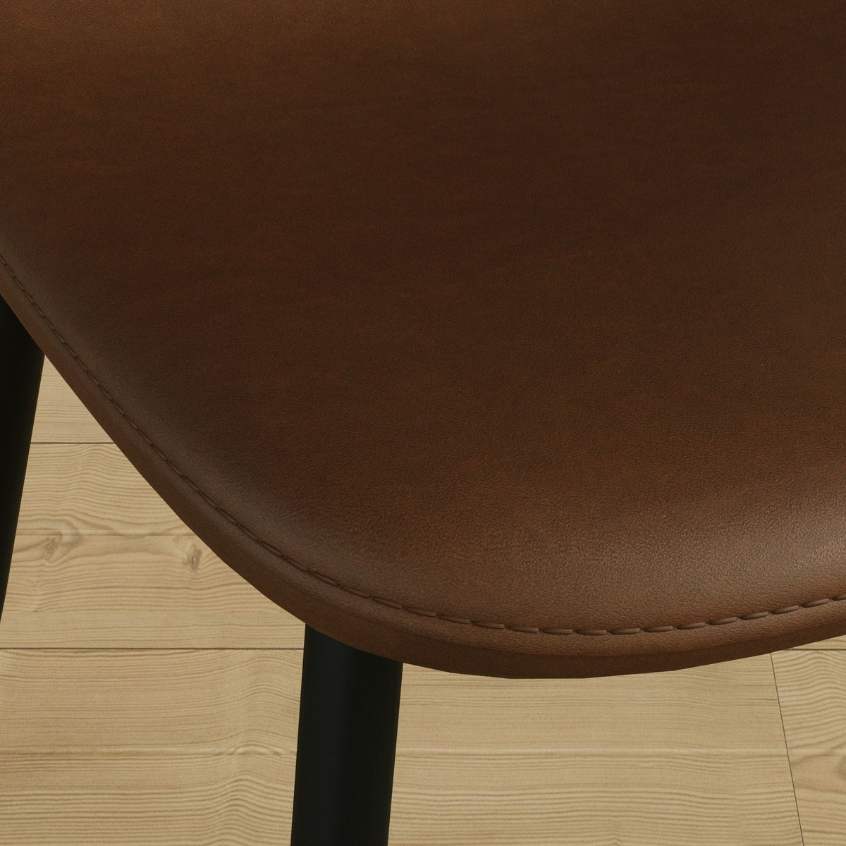 Modern Dining Chairs With Soft Upholstered Seat, Spoon Shape Design