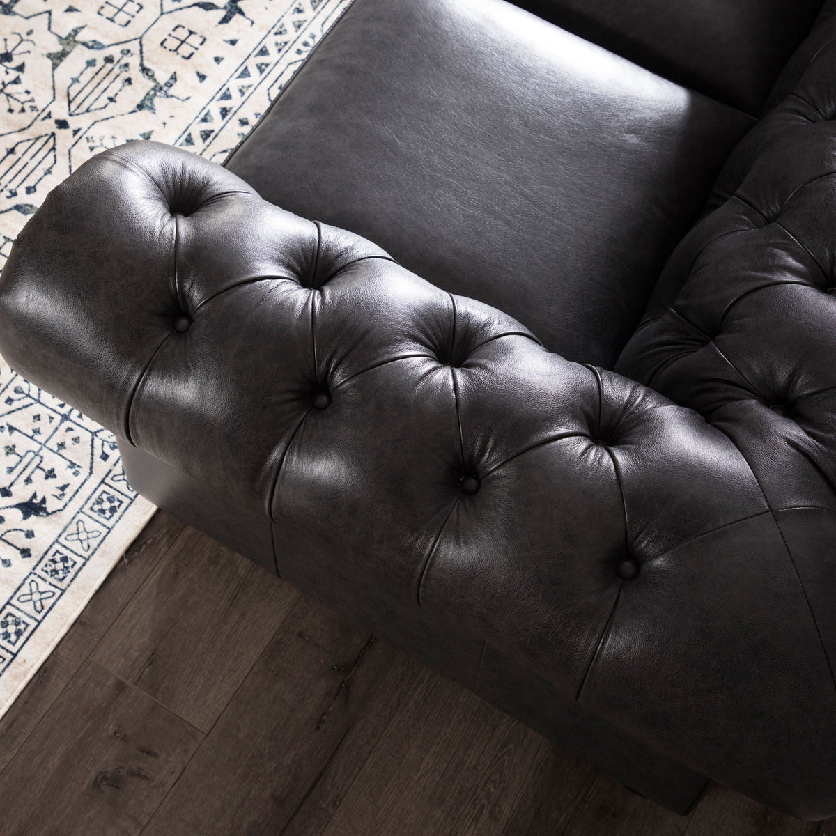 Traditional Tufted Chesterfield Nailhead Sofa