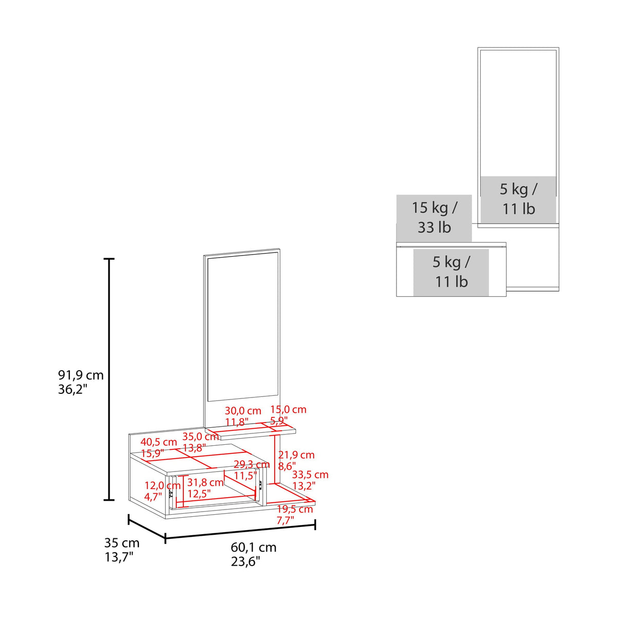 Lowell Floating Hallway Cabinet