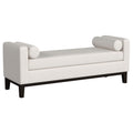 Thomas - Raised Arm Accent Bench - Ivory