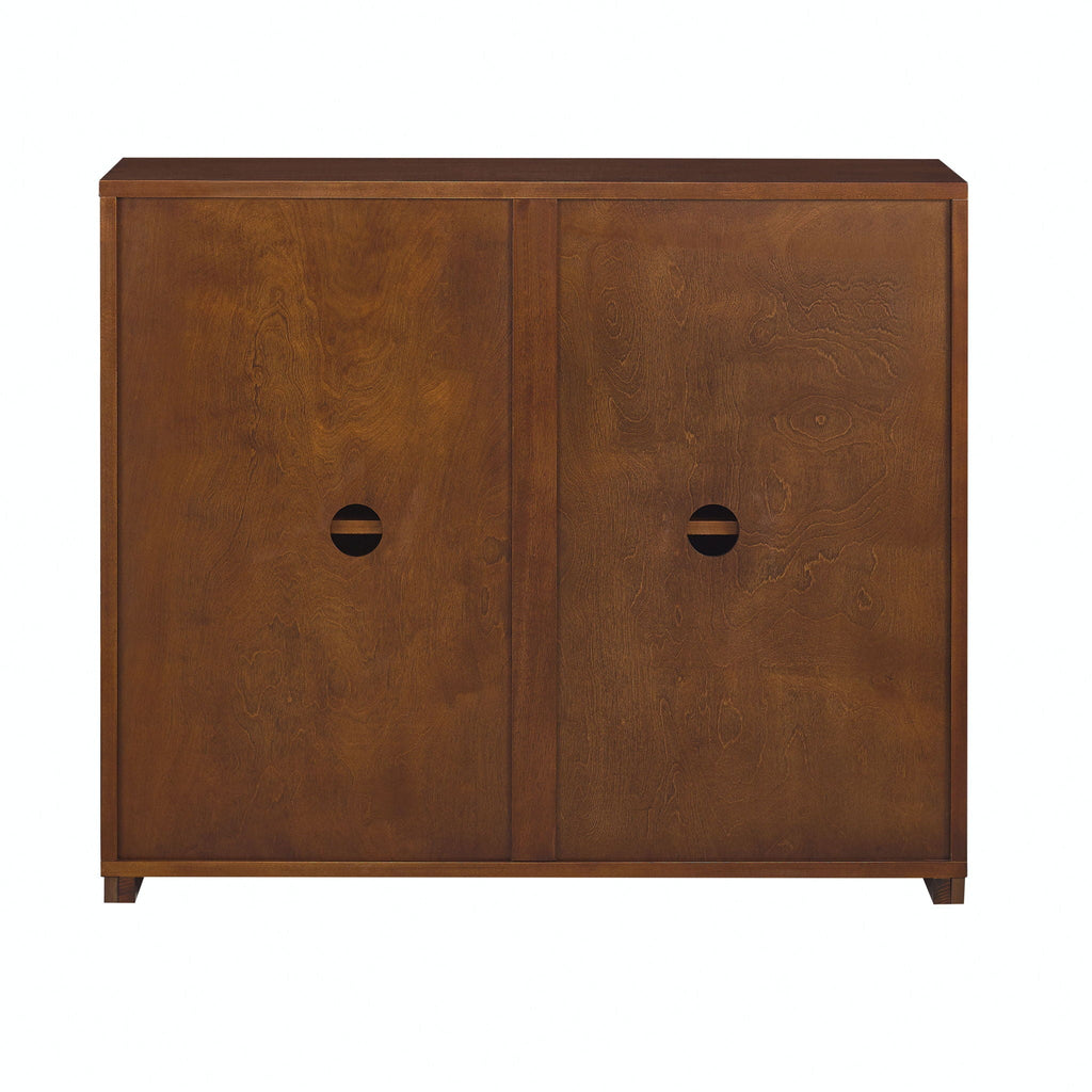 Sideboard, Buffet Cabinet With 2 Outlet Holes, Storage Cabinet For Entryway, Hallway, Living Room, Kitchen, Dining Room, Bedroom - Walnut