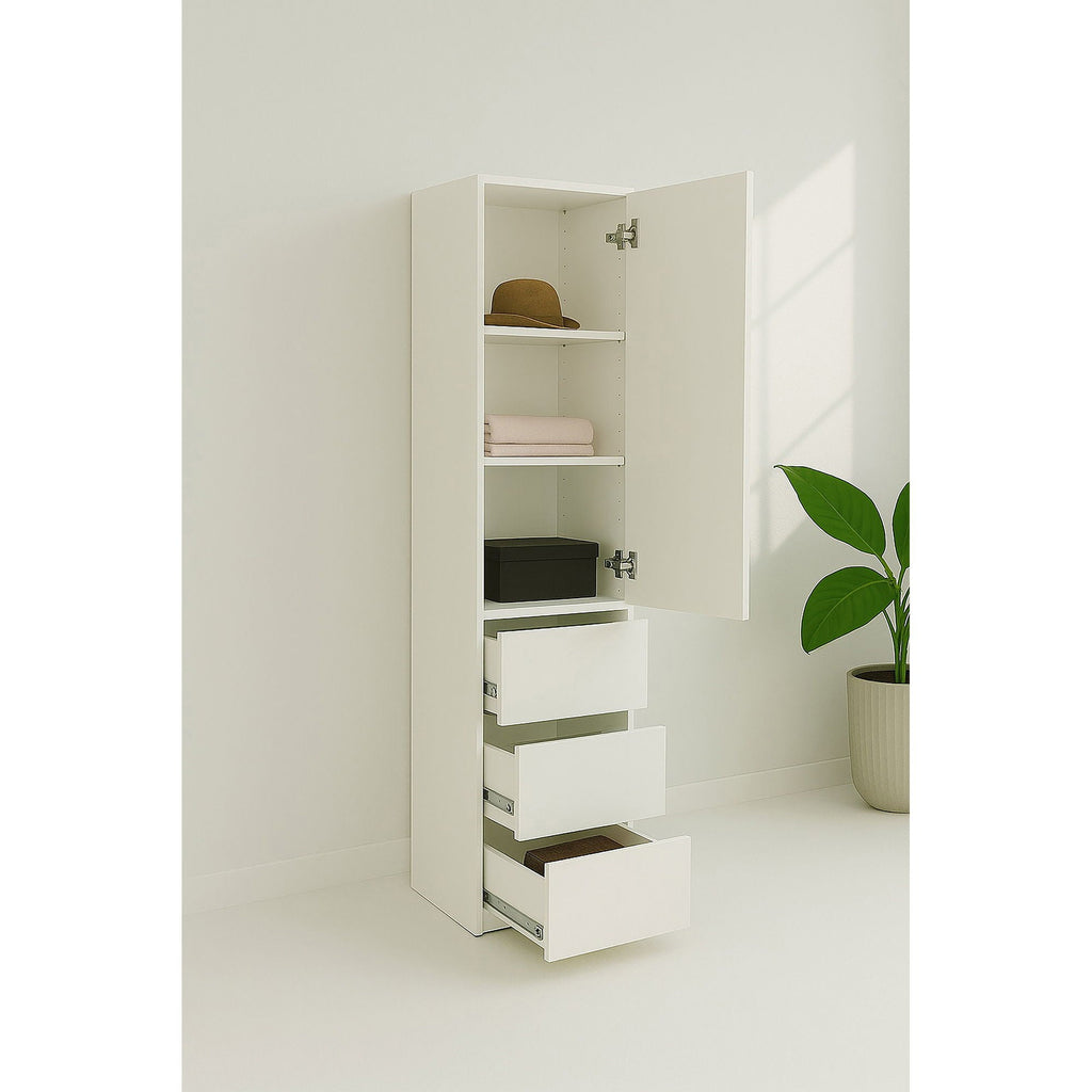 Elise - Modular Closet System With Mirror - White