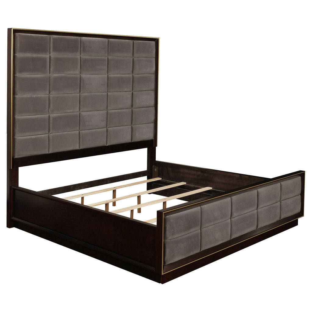 Prescott - 5 Piece California King Bedroom Set - Dark Brown
