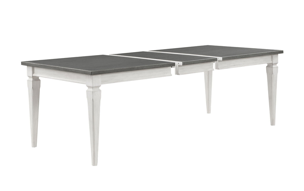 Katia Dining Table With Leaf - Gray / White