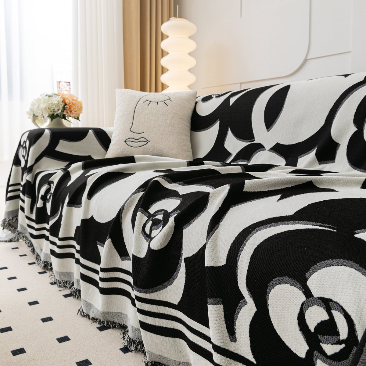 Chenille Sofa Cover Blanket, Couch Cover Blanket Throws for Couches Living Room Furniture Throw Covers