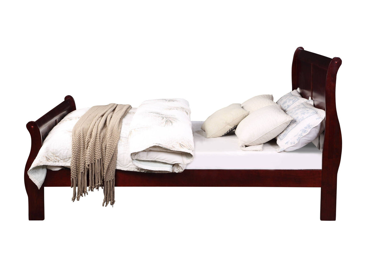 Louis Philippe Sleigh Style Bed