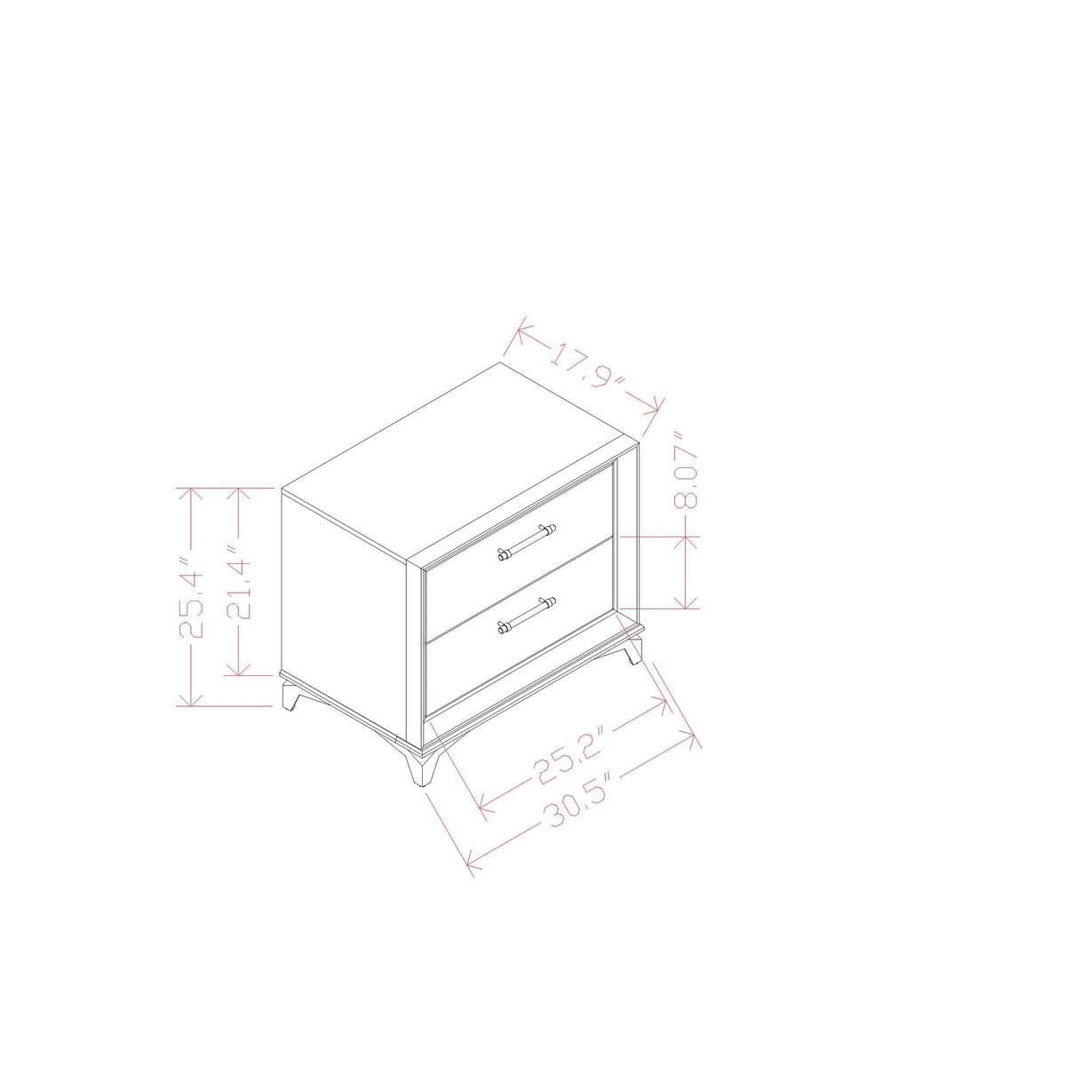 Star - Nightstand - White