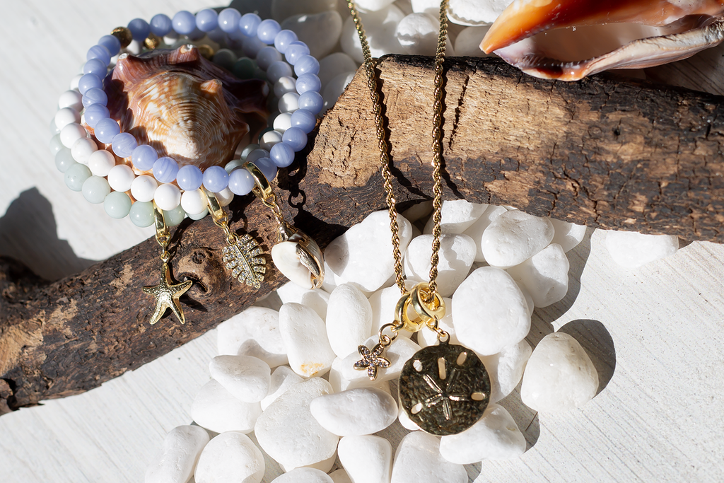 Gold Starfish Charm,  Bag Charm, Charm Bar