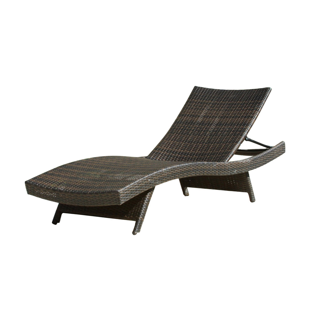 Mysticism Outdoor Chaise Lounge with Adjustable Backrest and Foldable Legs