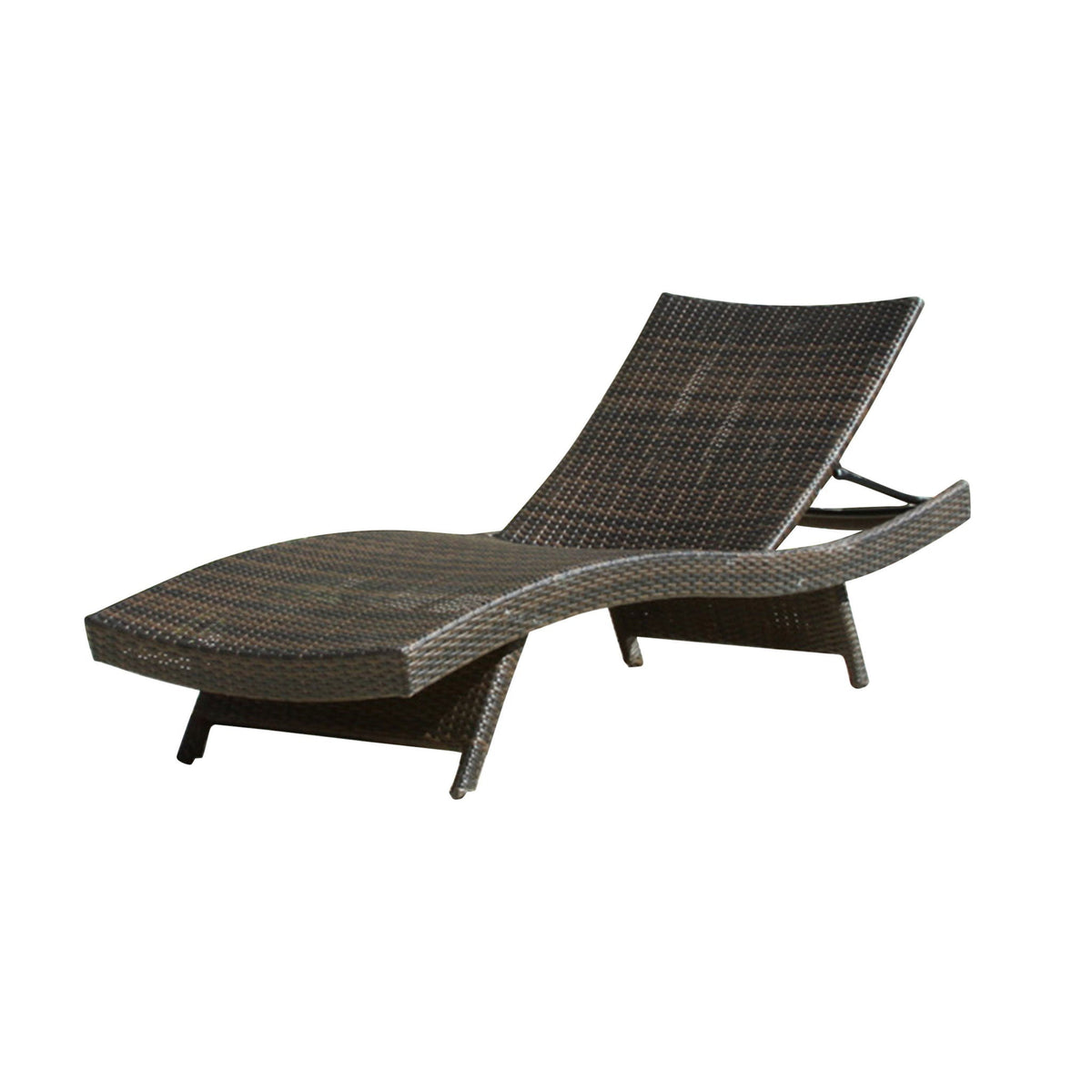 Mysticism Outdoor Chaise Lounge with Adjustable Backrest and Foldable Legs