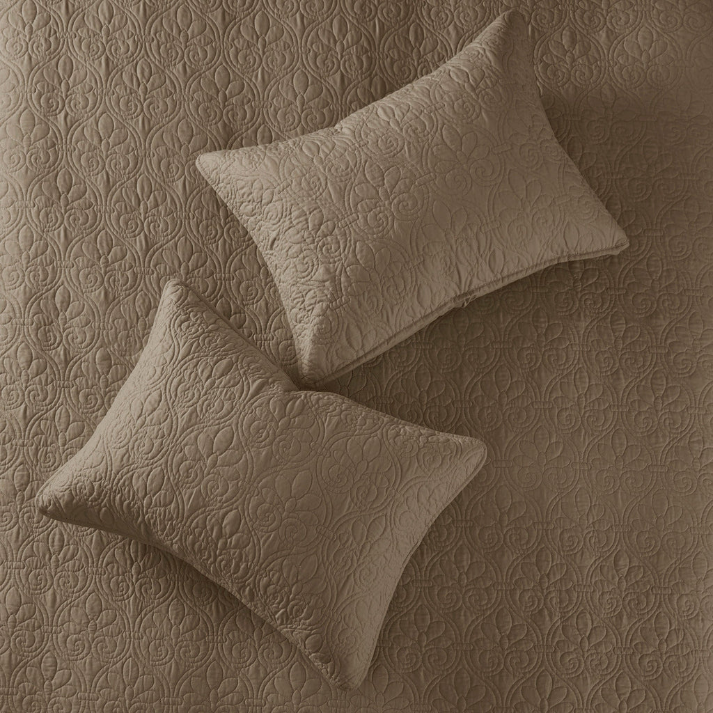 Reversible Quilt Set Mocha King/Cal King
