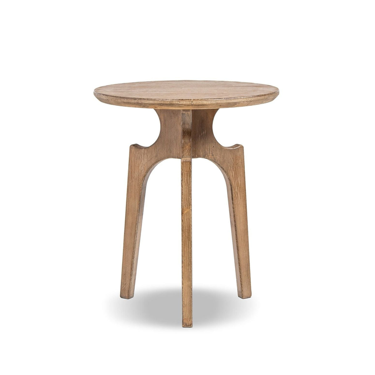 Carmel - Round Side Table - Antique Brown