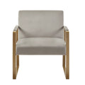Jayco - Accent Chair With Metal Arms - Beige