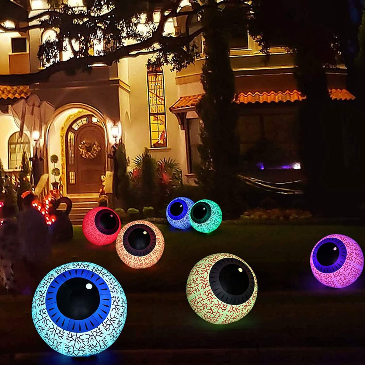 24-Inch Halloween Inflatable Ghost Eyeball Decor