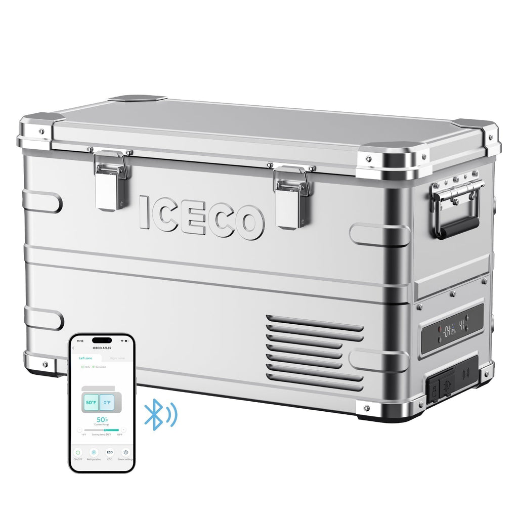 ICECO APL35 Dual Zone Aluminum Fridge Freezer 35 LT