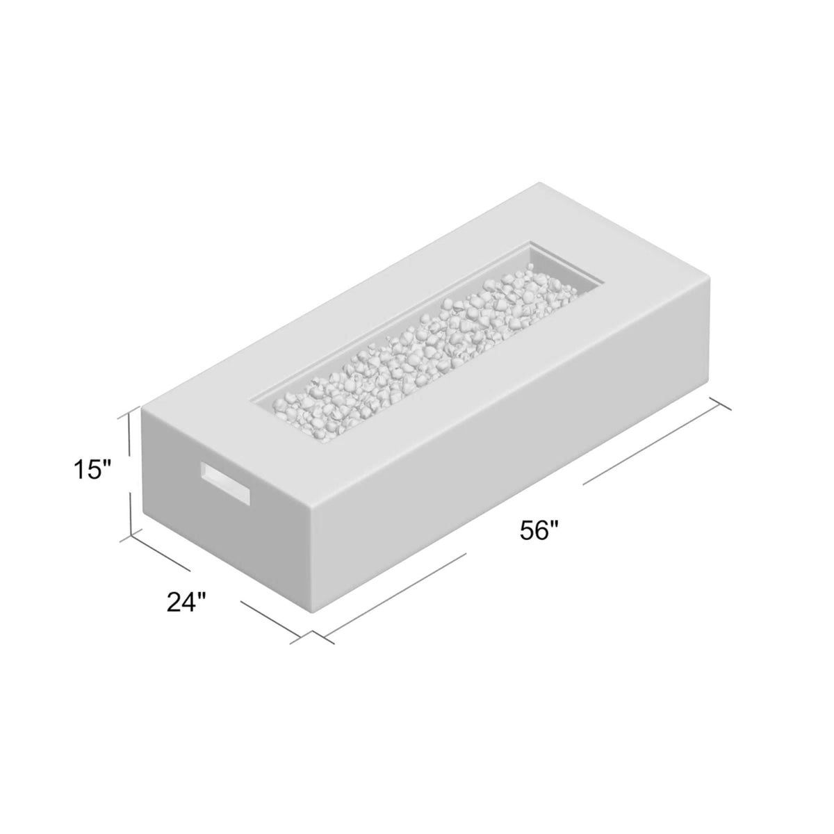 Modern Concrete Design Propane Outdoor Fire Pit Table