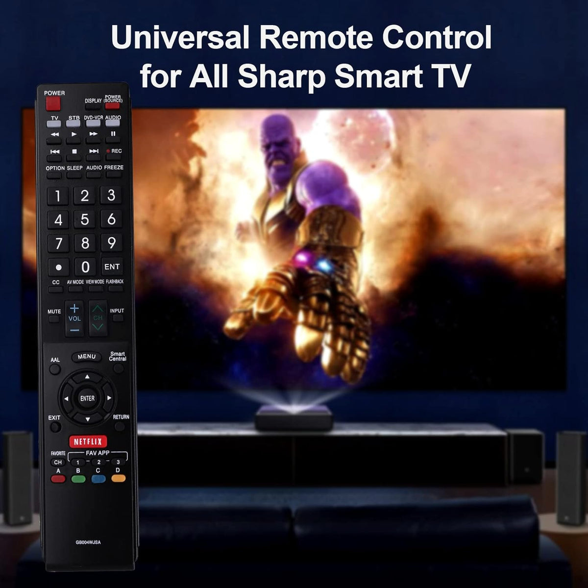 New TV Remote Control for All Sharp Brand TV Smart Tv，Aquos TV