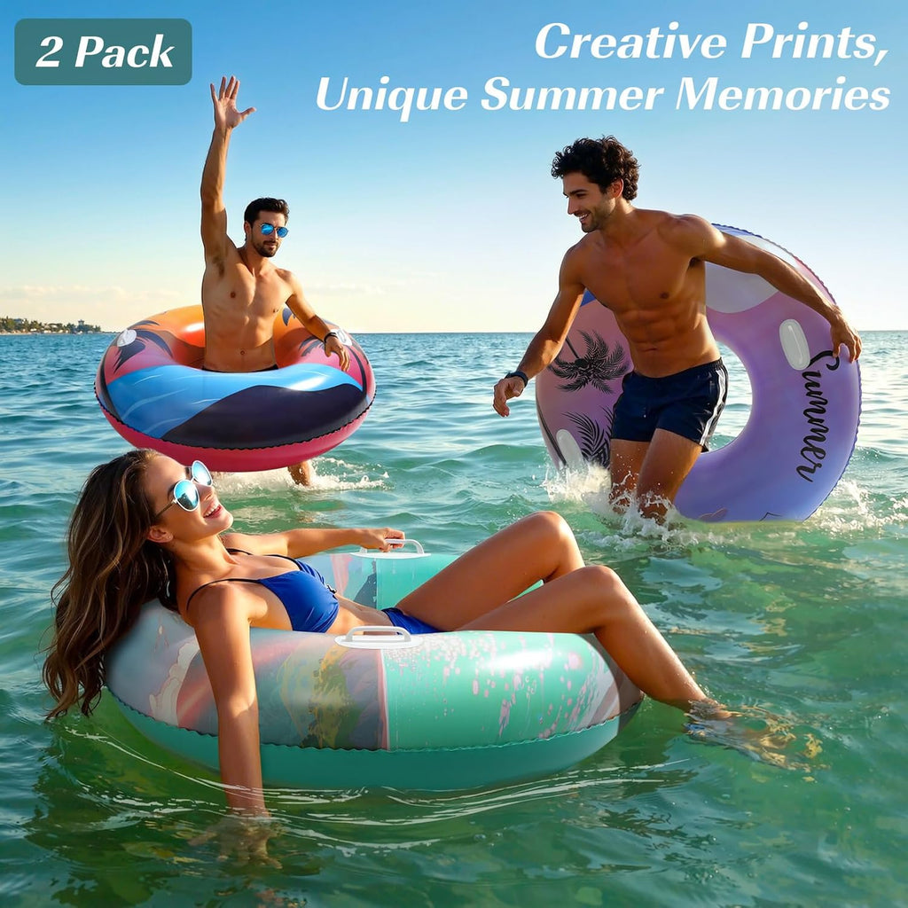 Pool Floats, Pool Tubes for Adult, Inflatable Pool Floats Fun Pool Floaties for Swimming Pool Beach Lake River Party Decoration Toys