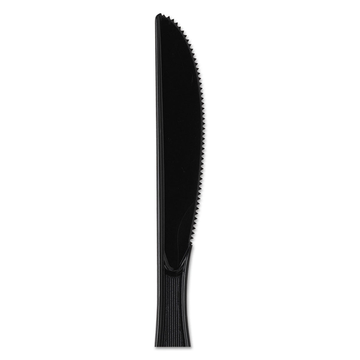 Dixie Plastic Cutlery, Heavy Mediumweight Knives, Black, 1,000/Carton