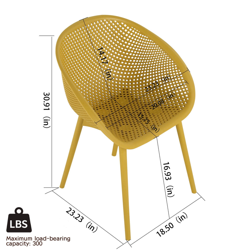 4 Pack Lounge Chair Set With Long Table
