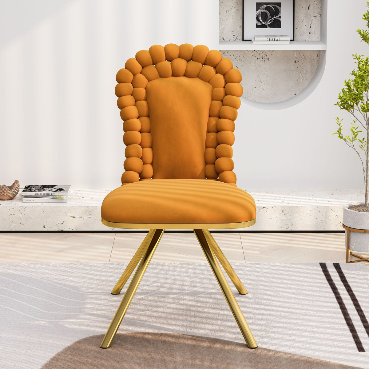 Upholstered Swivel Dining Chairs (Set of 2)