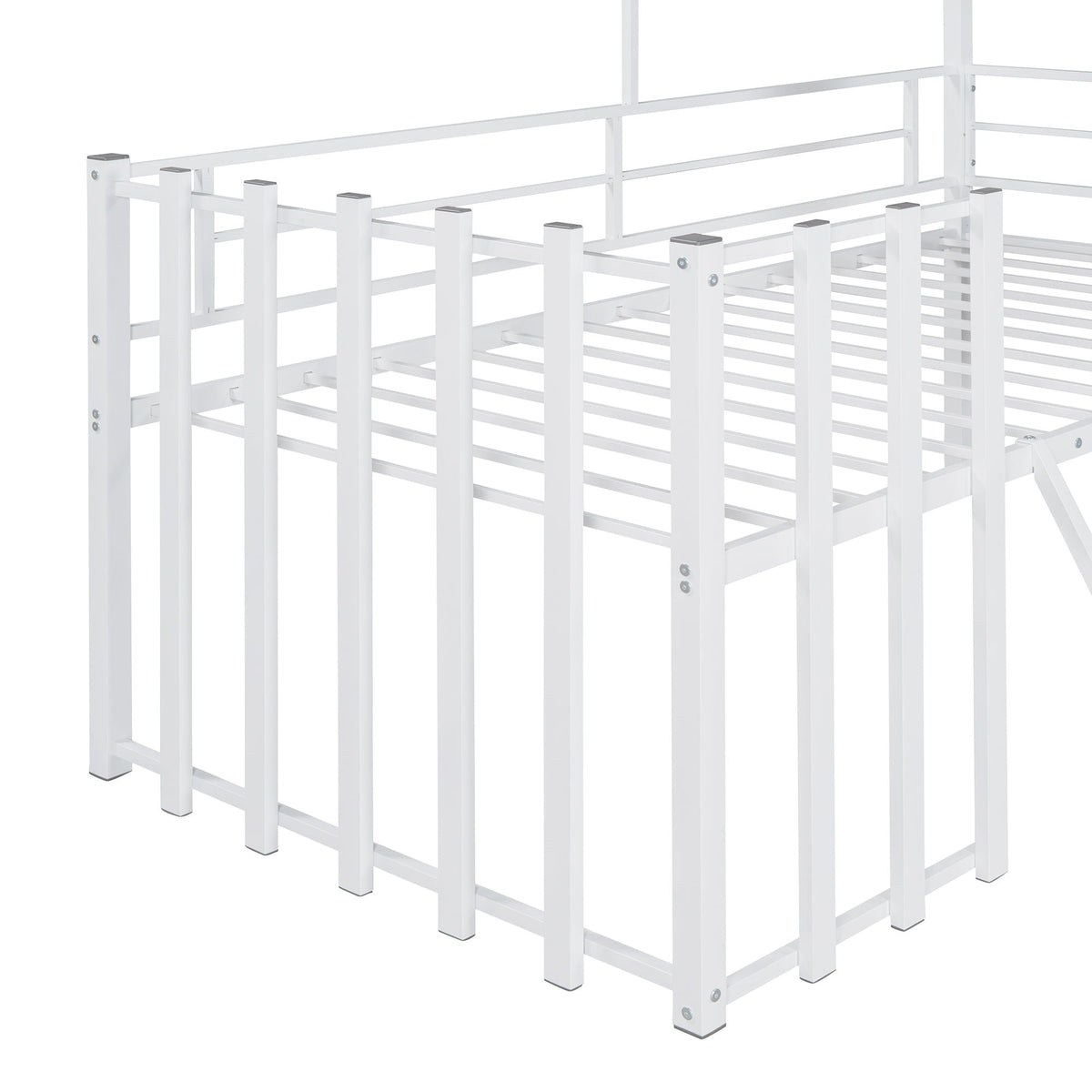 Loft Bed With Roof, Window, Guardrail, Ladder