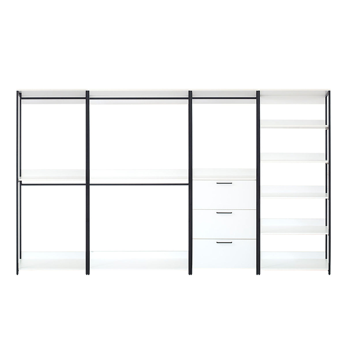 Fiona - Freestanding 4 Tower Walk-In Closet System - White