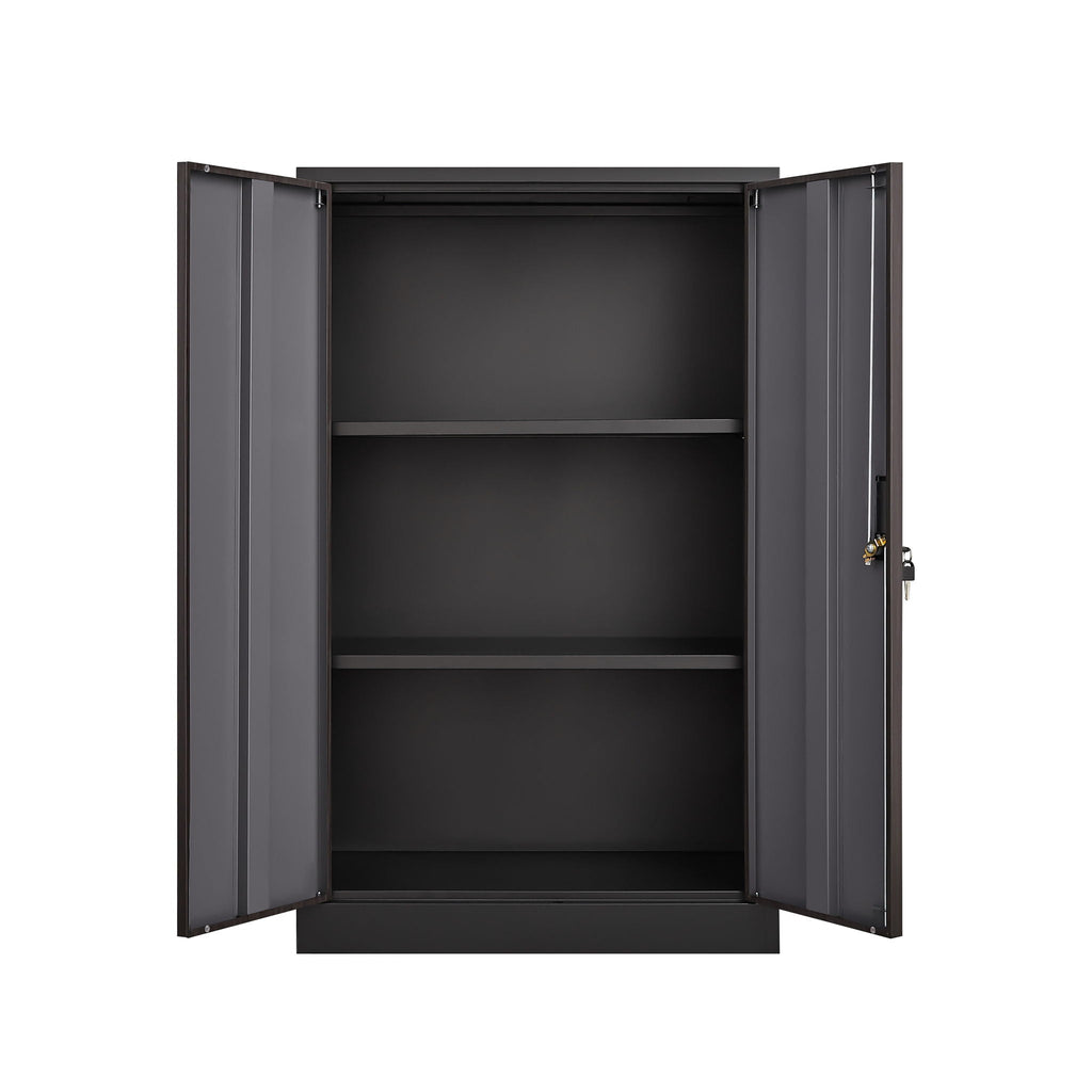 Metal Storage Cabinet With Locking Doors And Adjustable Shelf, Folding Filing Storage Cabinet, Folding Storage Locker Cabinet For Home Office, School, Garage