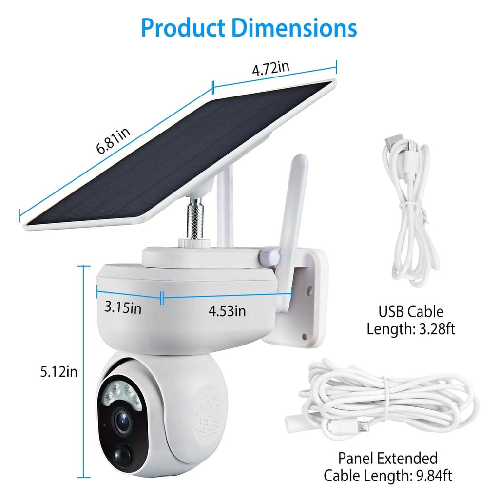 2.4G Wifi Solar Wireless 1080P Surveillance Camera with Flood Light Night Vision