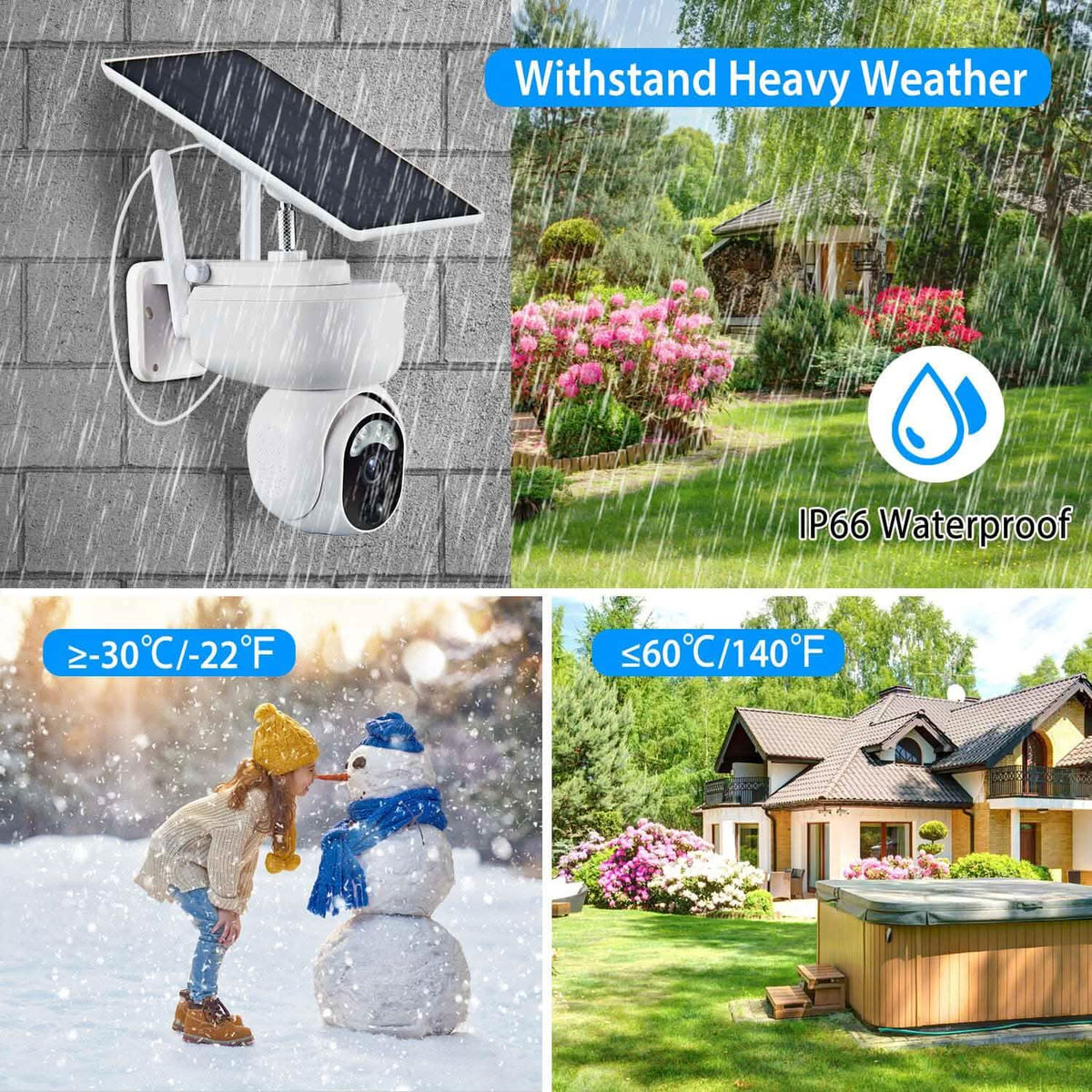 2.4G Wifi Solar Wireless 1080P Surveillance Camera with Flood Light Night Vision