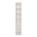 Tall Storage Cabinet With 3 Drawers For Bedroom - White