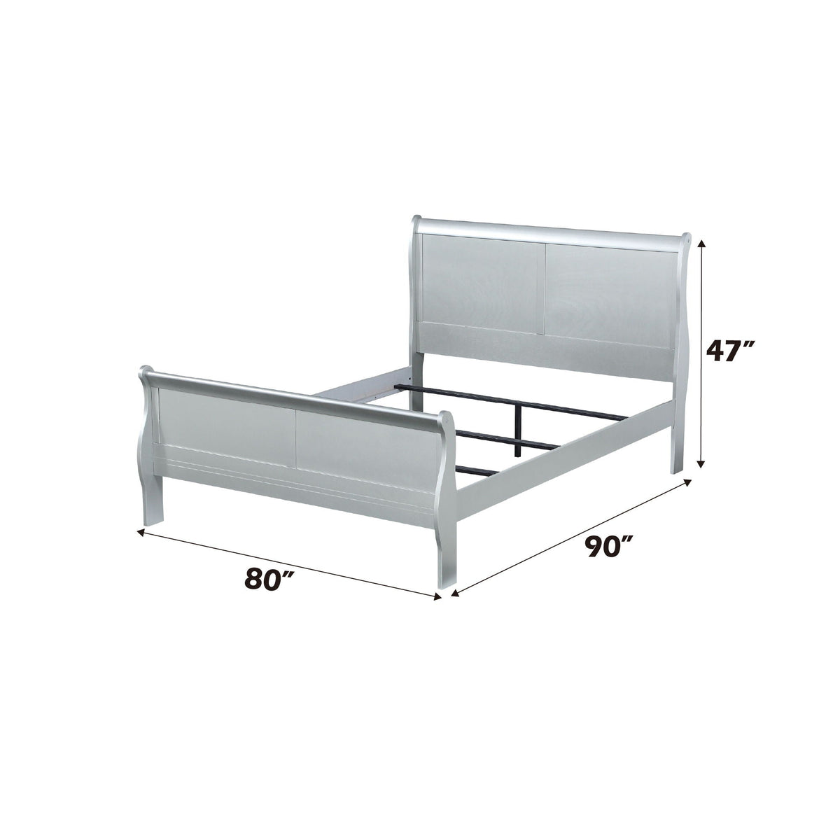 Louis Philippe Sleigh Style Bed