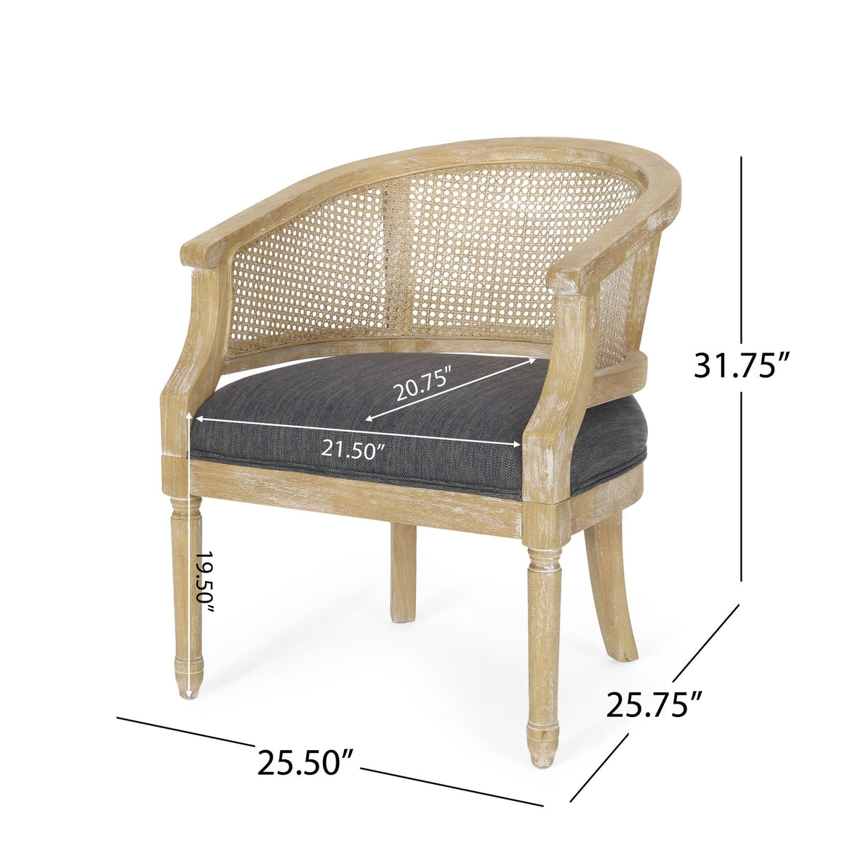 Curved Backrest Accent Chair