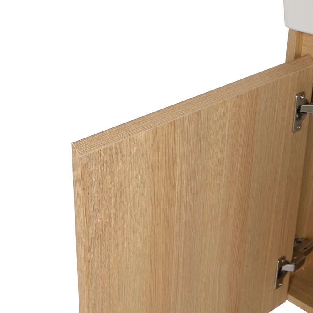 Modern Bathroom Vanity With Ceramic Basin, Wall Mounted Floating Sink Combo, Storage Cabinet