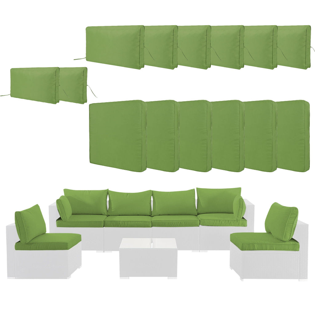 14 Pack Cushion Covers For 7 Piece Wicker Rattan Sectional Sofa