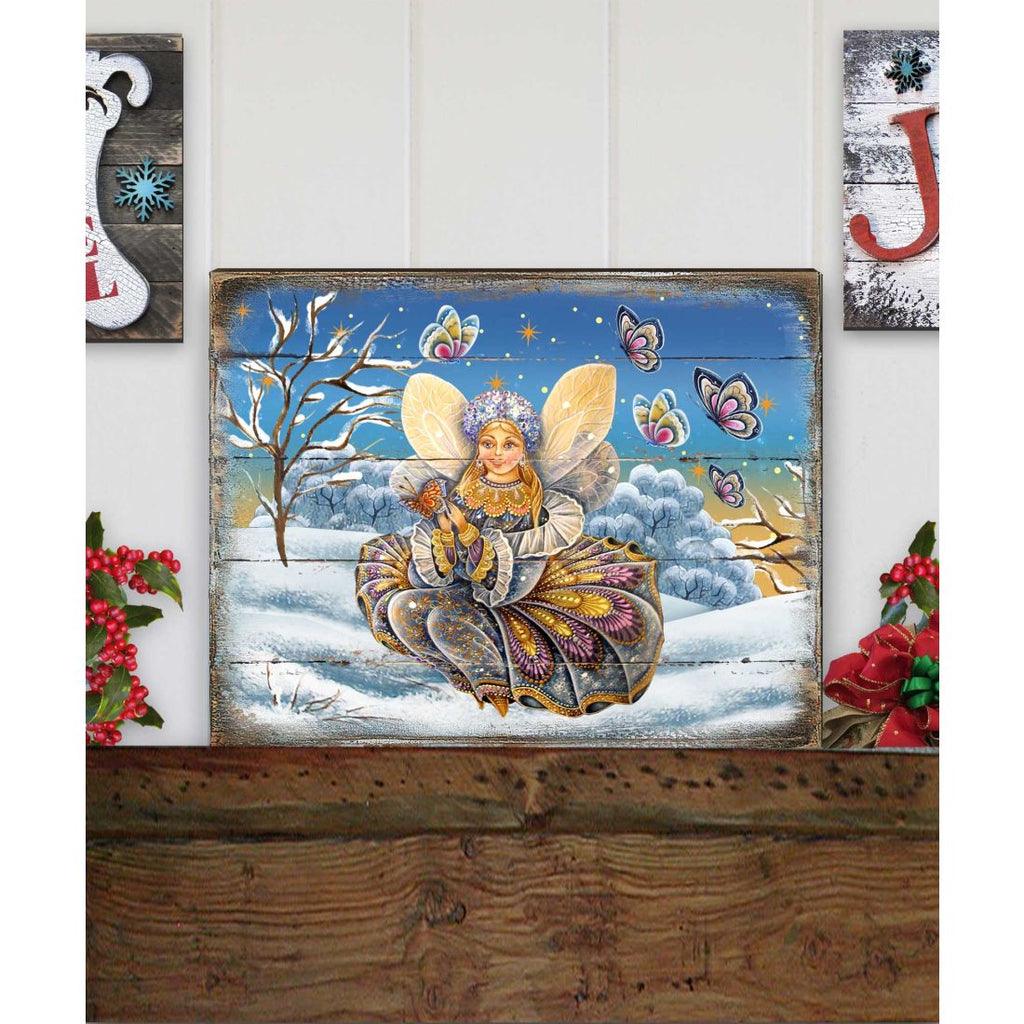 Butterfly Fairy Wooden Wall Art by G. DeBrekht - Nature Wildlife Decor - 8173562B