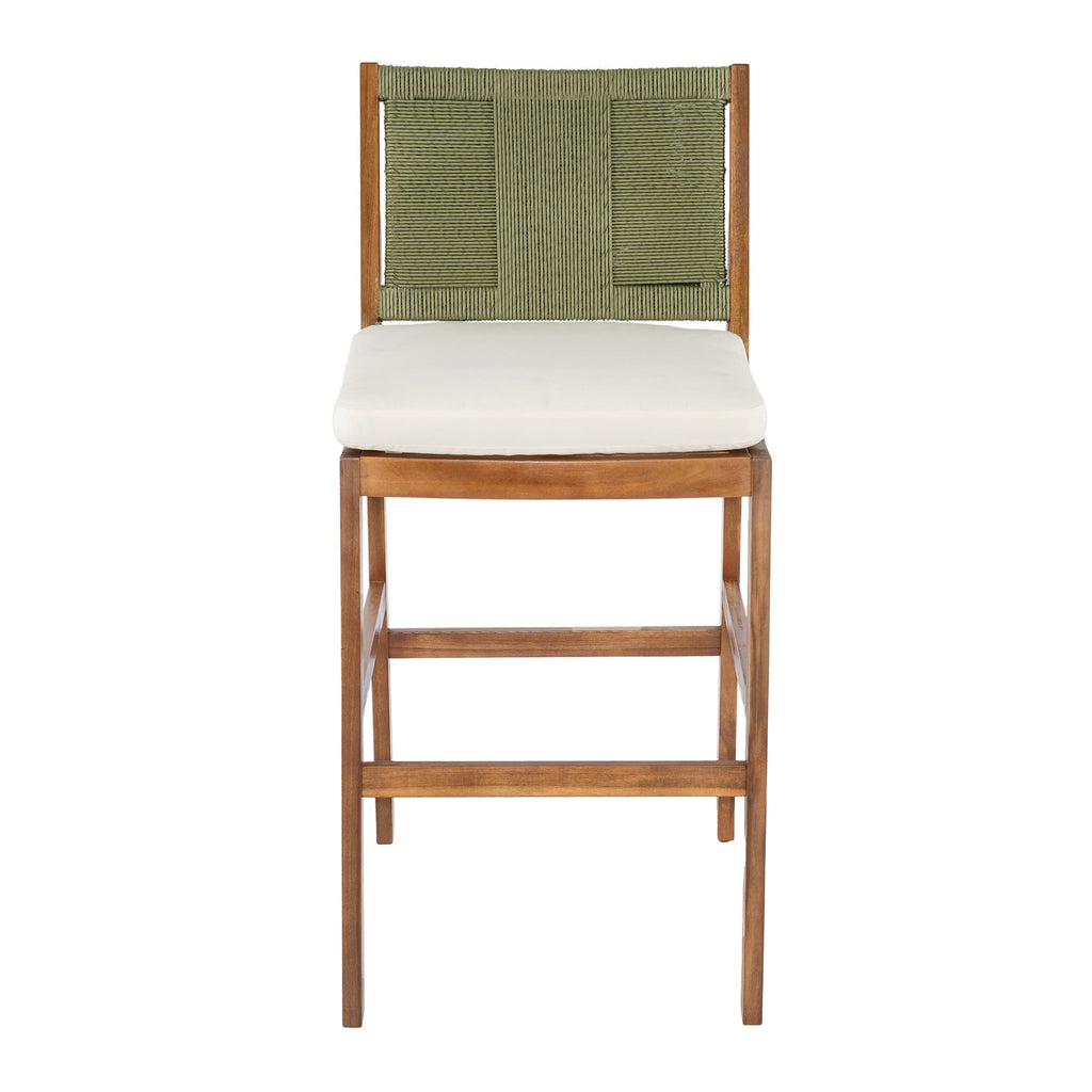 4 Pieces Arly Green Outdoor Bar Stool Set