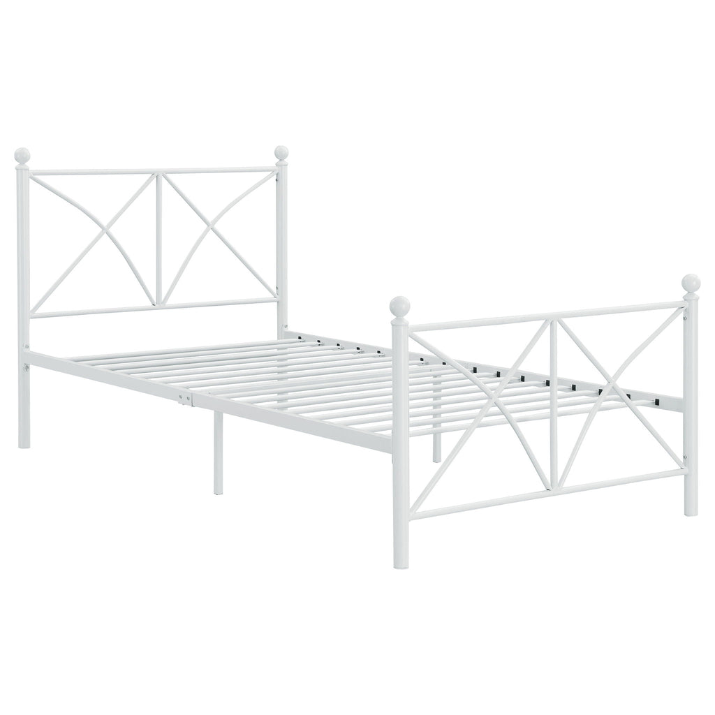 Platform Bed With Modern X-Style Design