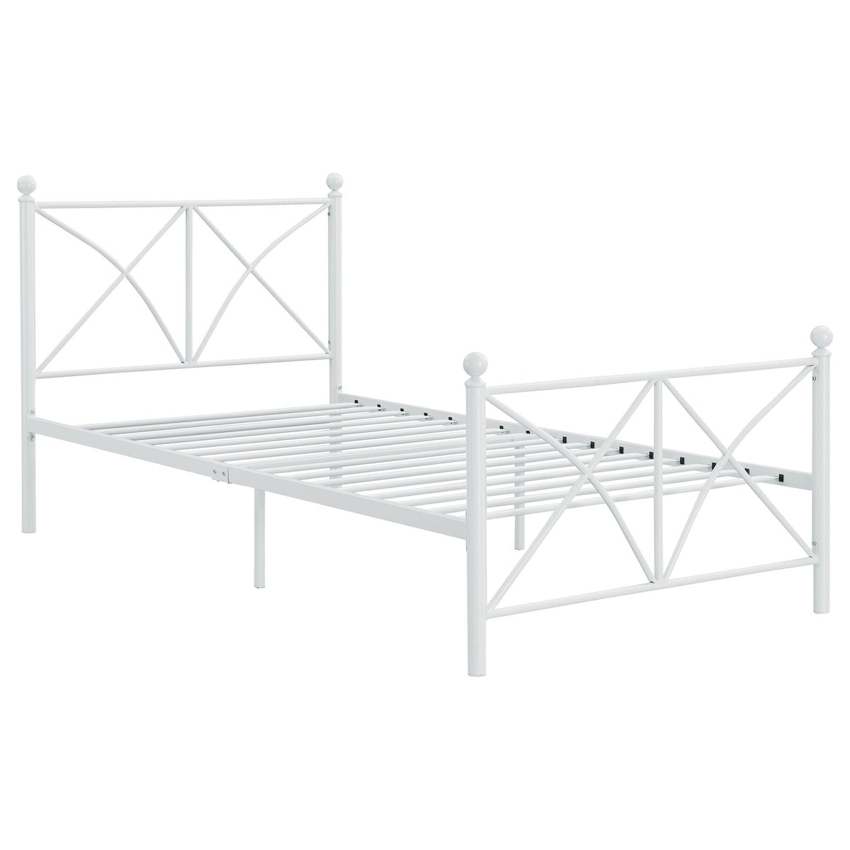 Platform Bed With Modern X-Style Design