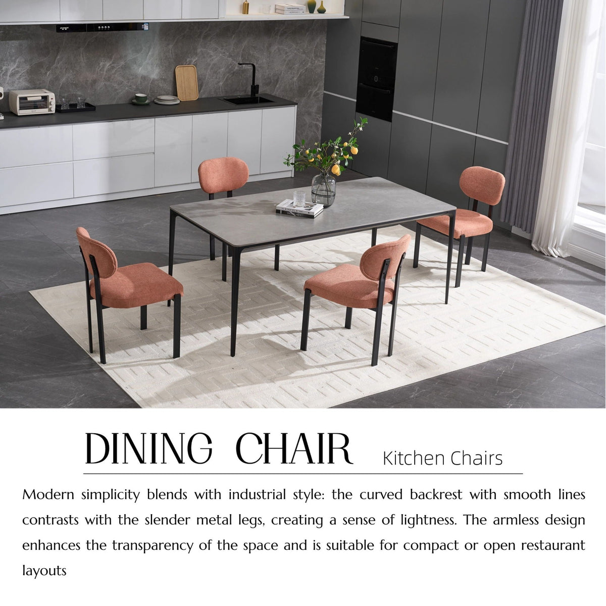 Dining Armless Chairs (Set of 2)