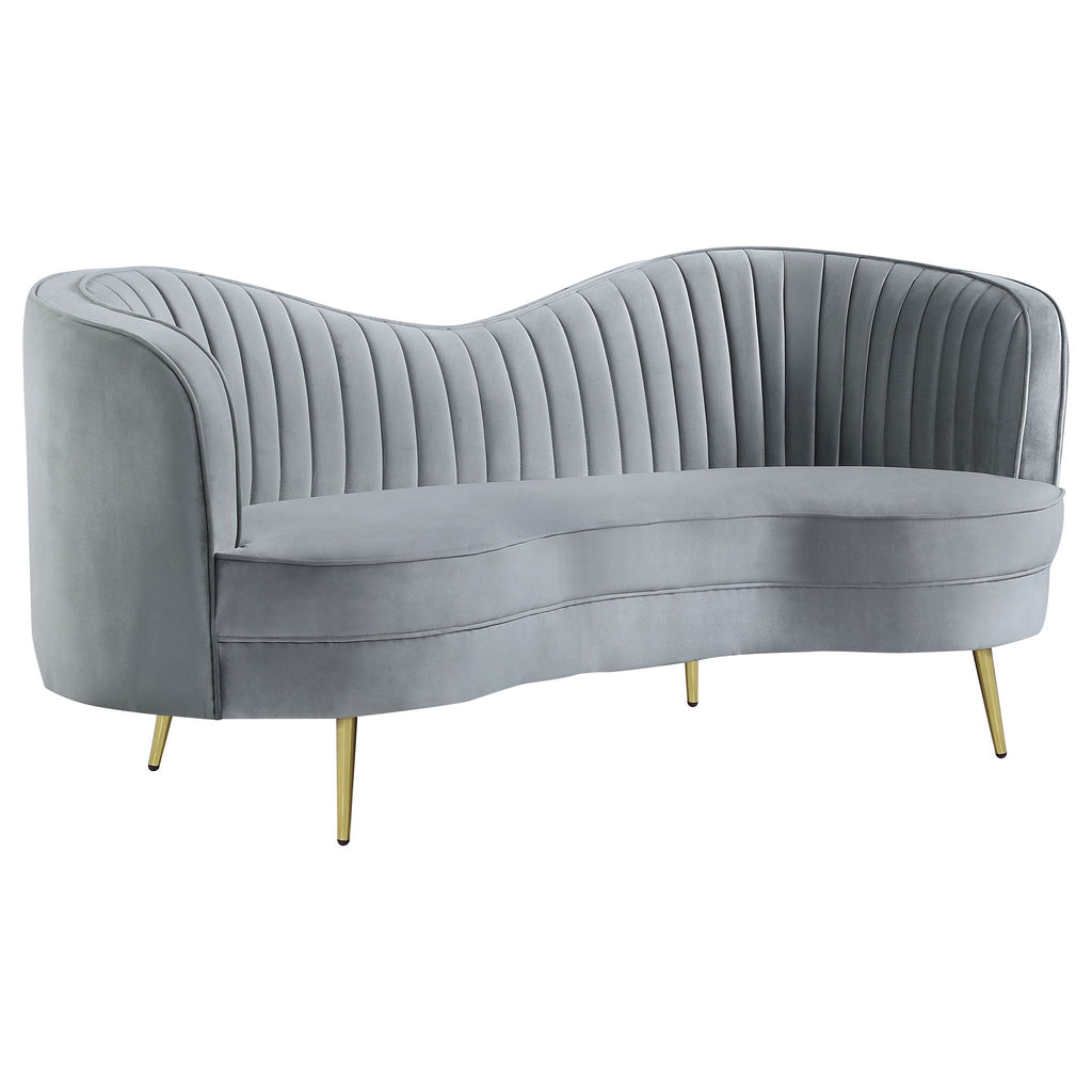Reigha - Loveseat With Channel Tufted - Gray