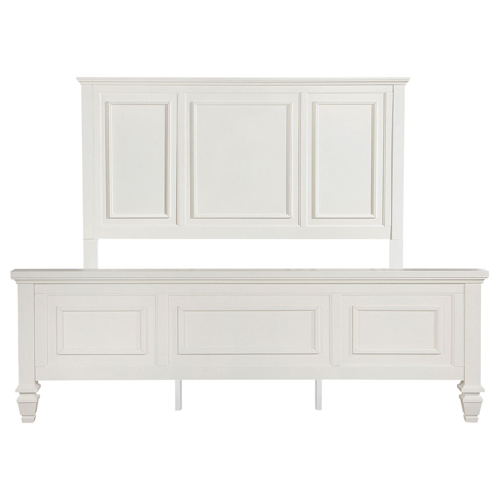 Chelema - Eastern King Panel Bed - Cream White