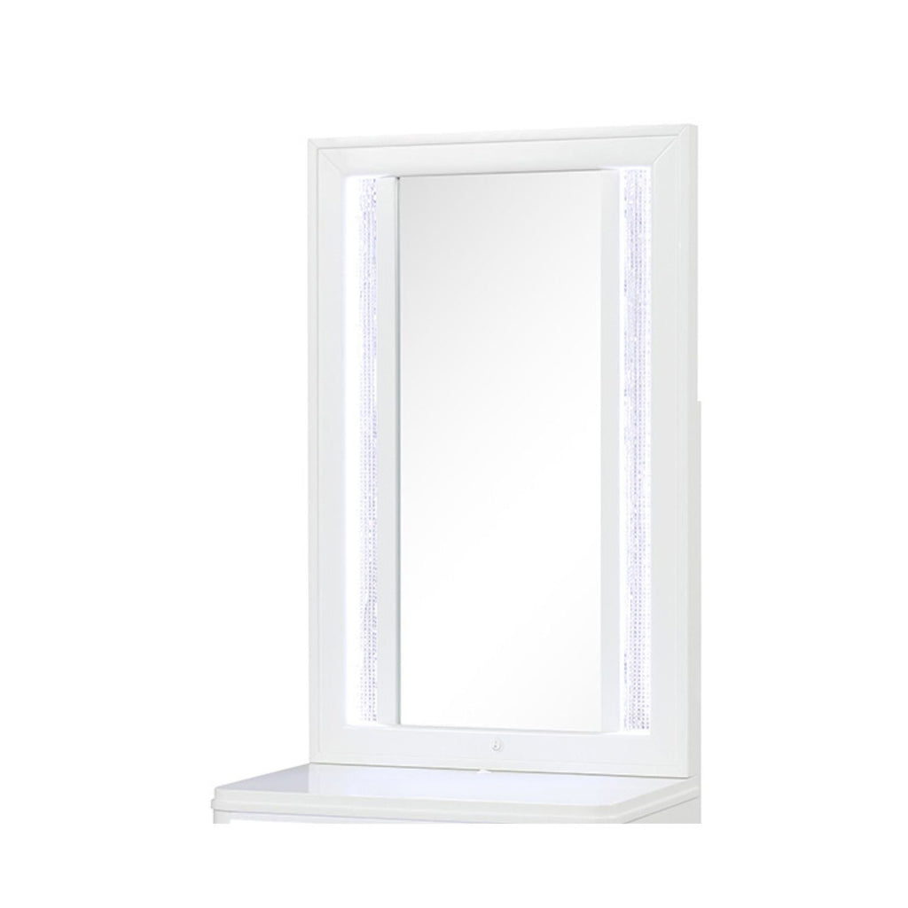 Abigale - Nightstand Top Mirror With LED Lighting (Only Mirror Top) - White