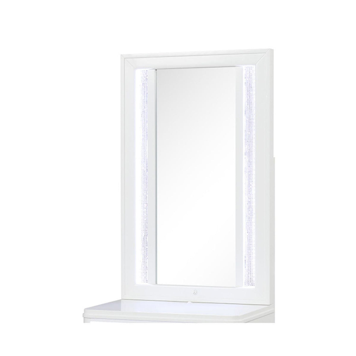Abigale - Nightstand Top Mirror With LED Lighting (Only Mirror Top) - White