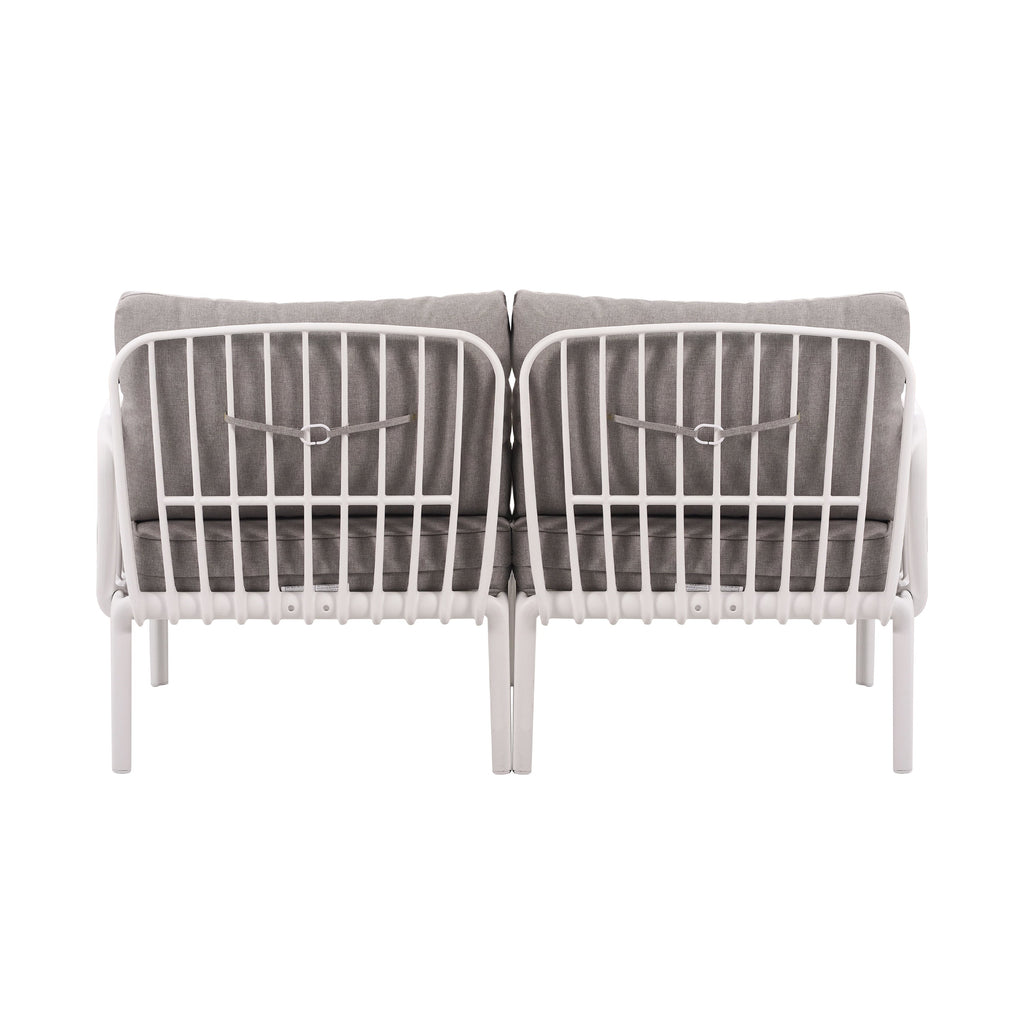 The Sleek All-Weather Resin Outdoor Loveseat and Coffee Table Set