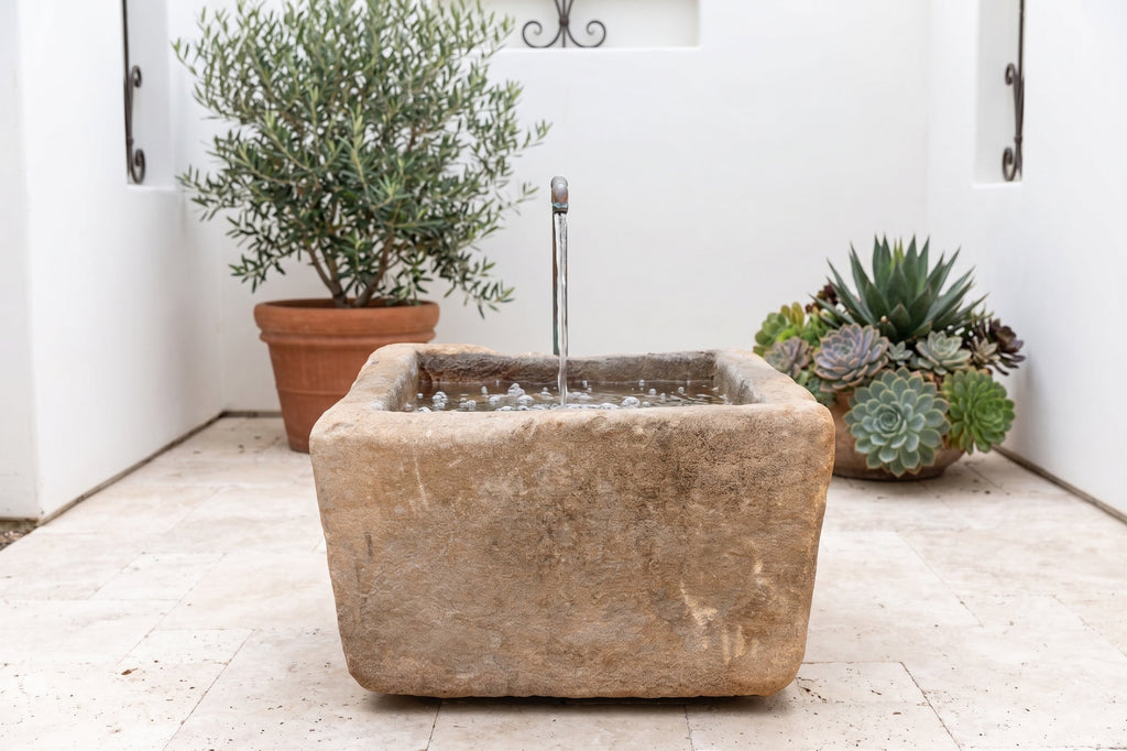 Antique Sandstone Spout & Basin Fountain